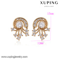 93479 Wholesale classical ladies jewelry special style gemstone gold stud earrings